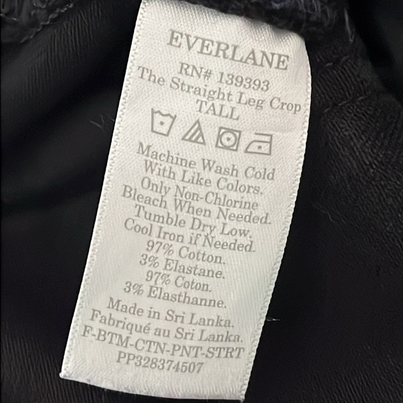 Everlane Straight-Leg Crop Tall Black High Rise Jean - Picture 5 of 6